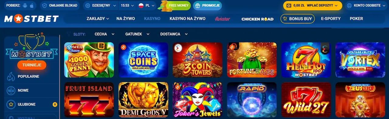 Mostbet Kasyno Polska Gry i Bonusy